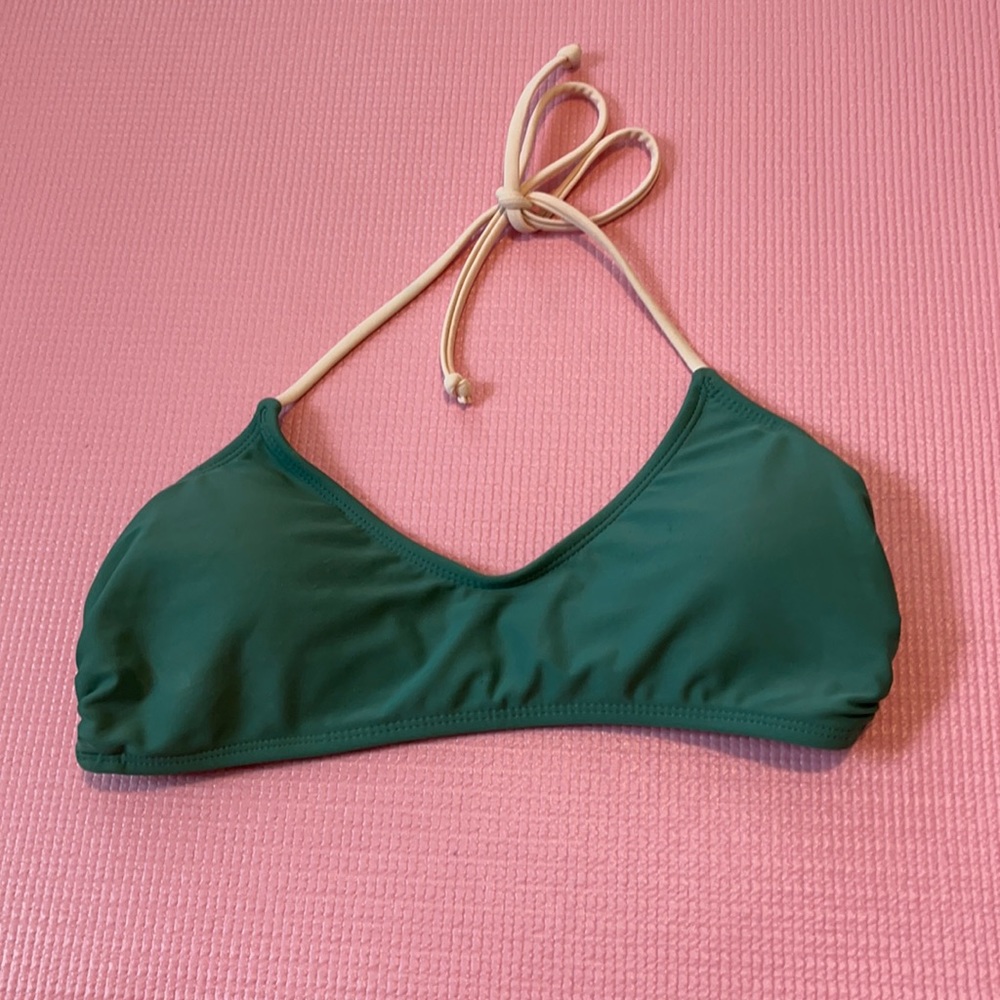 Olive green target bikini top crisscross back!